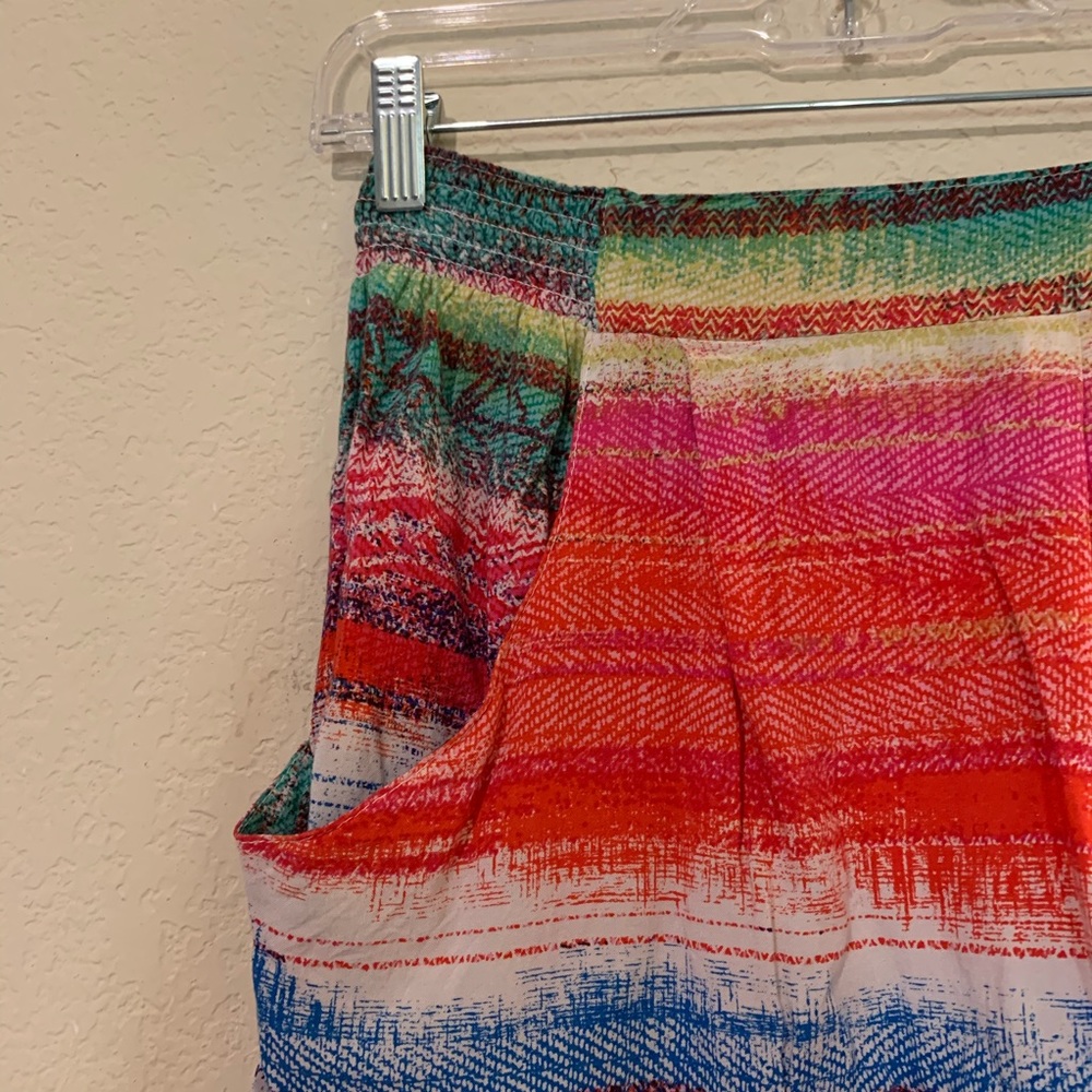 Colorful Pattern Mini Skirt with Pockets - Picture 2 of 5